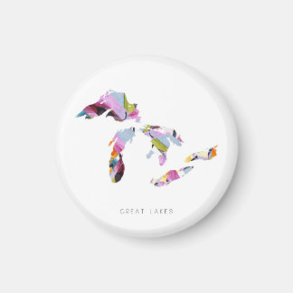 湖ミニマル素晴らしリストシルエットマップマグネット マグネット