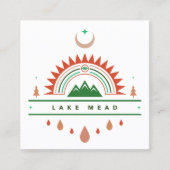 湖メアド・アリゾナレインボームーン スクエア名刺 (正面)