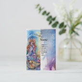 湖モノグラムのリネンの女性 名刺 (スタンド正面)