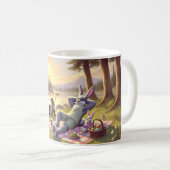 湖リラックスのイースターピクニック コーヒーマグカップ (正面右)