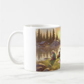 湖リラックスのイースターピクニック コーヒーマグカップ (左)