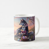 湖リラックスのイースターピクニック – 春シーン コーヒーマグカップ (正面右)