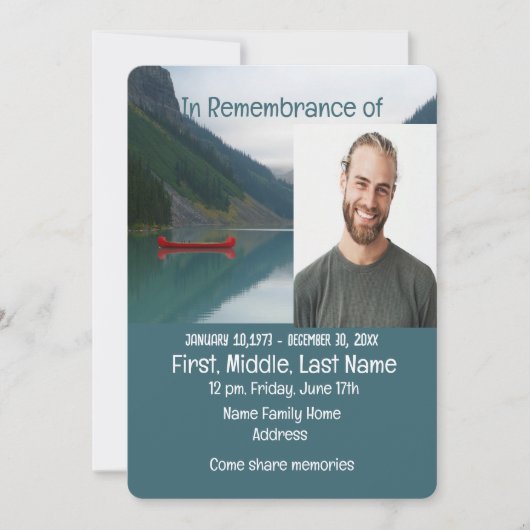 湖レッドカノー追悼式のご案内 招待状 (正面)