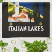 湖ヴィンテイタリアンージトラベルイタリア キッチンタオル (折り畳み)