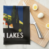 湖ヴィンテイタリアンージトラベルイタリア キッチンタオル (四つ折り)