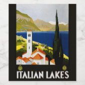 湖ヴィンテイタリアンージトラベルイタリア ワインラベル (シングルラベル)