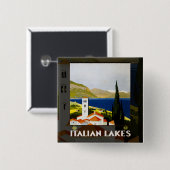 湖ヴィンテイタリアンージトラベルイタリア 缶バッジ (正面&裏面)