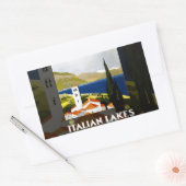 湖ヴィンテイタリアンージトラベルイタリア 長方形シール (封筒)