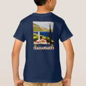 湖ヴィンテイタリアンージトラベルイタリア Tシャツ (裏面)