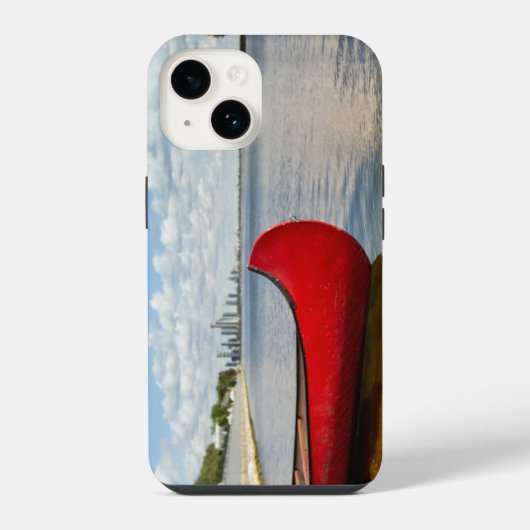湖上のカヌー iPhoneケース (裏面)
