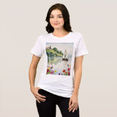 湖上の帆船 トライブレンドTシャツ (正面全面)