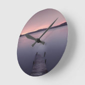 湖上の月 ラウンド壁時計 (傾斜)