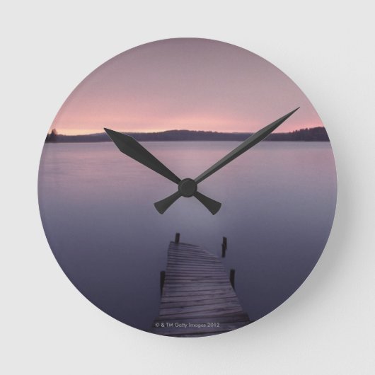 湖上の月 ラウンド壁時計 (正面)