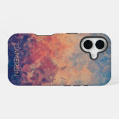湖上の紫色の黄昏 iPhone 16ケース (裏面横)