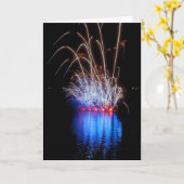 湖上の花火 カード (黄色い花)