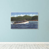 湖上の遊覧船 キャンバスプリント (インサイチュ (ウッドフロア))
