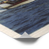 湖上の遊覧船 ポスター (角)