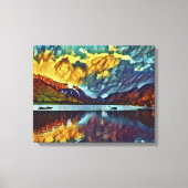 湖上を嵐で覆う キャンバスプリント (正面)