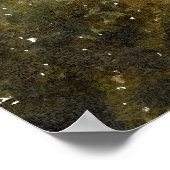 湖上優れた美しい抽象芸術水色 ポスター (角)