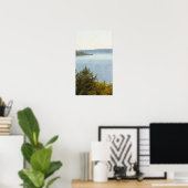 湖上優れた美しい抽象芸術水色 ポスター (ホームオフィス)