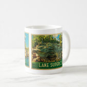 湖上絵に描かれた岩 コーヒーマグカップ (正面右)