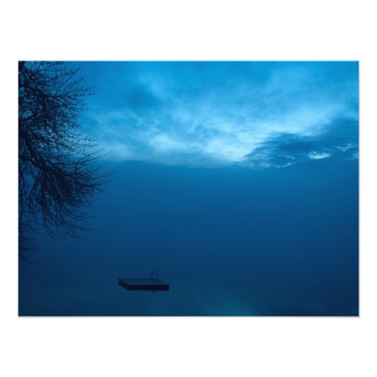 湖凍っていオンザフォギー夕べ フォトプリント            (正面)