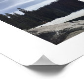 湖凍っていブルーカラー写真 ポスター (角)