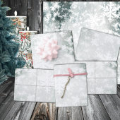 湖凍ってい氷とフレッシュ雪落ちた片 ラッピングペーパーシート