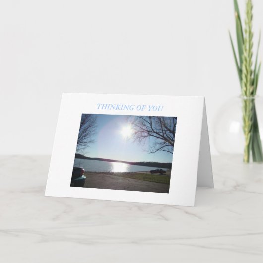 湖及び明るい青空 カード (正面)