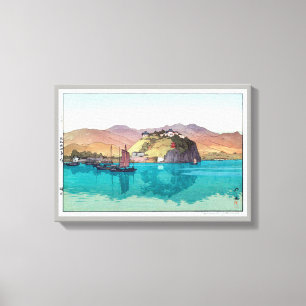 湖口，湖口，中国，吉田博志，ウッドカット キャンバスプリント