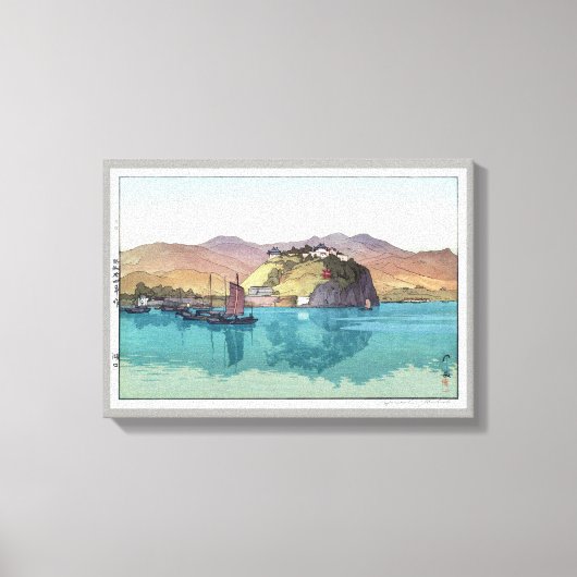 湖口,湖口,中国,吉田博志,ウッドカット キャンバスプリント (正面)