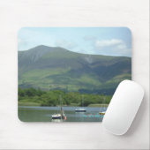 湖地区の山及びボート マウスパッド (マウス)