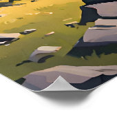 湖地区国立公園装飾旅行芸術 ポスター (角)