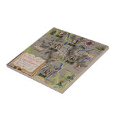 湖地区、イギリスのDunlopの地図 タイル (側面)