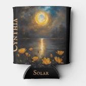 湖太陽のの花で日食を飲む 缶クーラー (正面)