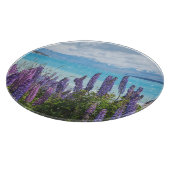 湖岸のラベンダー カッティングボード (角)