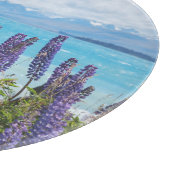 湖岸のラベンダー カッティングボード (角)