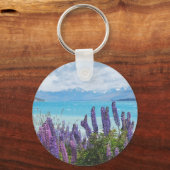 湖岸のラベンダー キーホルダー (正面)