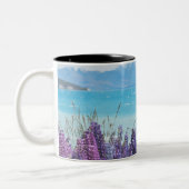 湖岸のラベンダー ツートーンマグカップ (左)