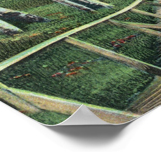 湖岸の景色 ポスター (角)