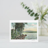 湖岸の景色 ポストカード (スタンド正面)