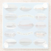 湖岸の足貨物船素晴らし一、〇〇〇人 ガラスコースター (裏面)