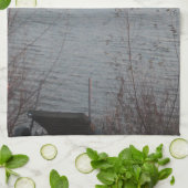 湖岸サンセットキッチンタオル キッチンタオル (折り畳み)