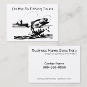 湖指導サービス業のはえの魚釣り 名刺 (正面/裏面)