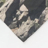 湖数々のの波止場に繋ぐ色のカヌー フリースブランケット (角)