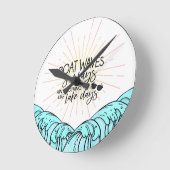 湖日 ラウンド壁時計 (傾斜)