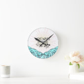 湖日 ラウンド壁時計 (ホーム)