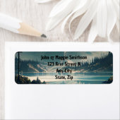 湖林木野原の風景 ラベル (インサイチュ)