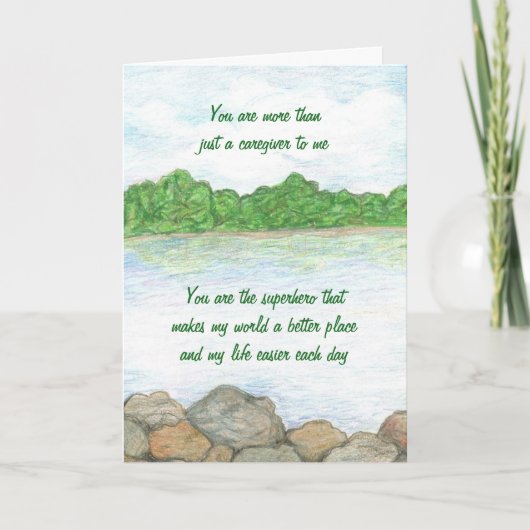 湖気に岸の鑑賞用カード サンキューカード (正面)