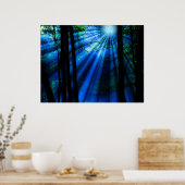 湖水に月の光が差す ポスター (キッチン)